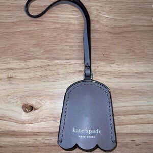 Kate Spade New York plum/gray leather bag charm